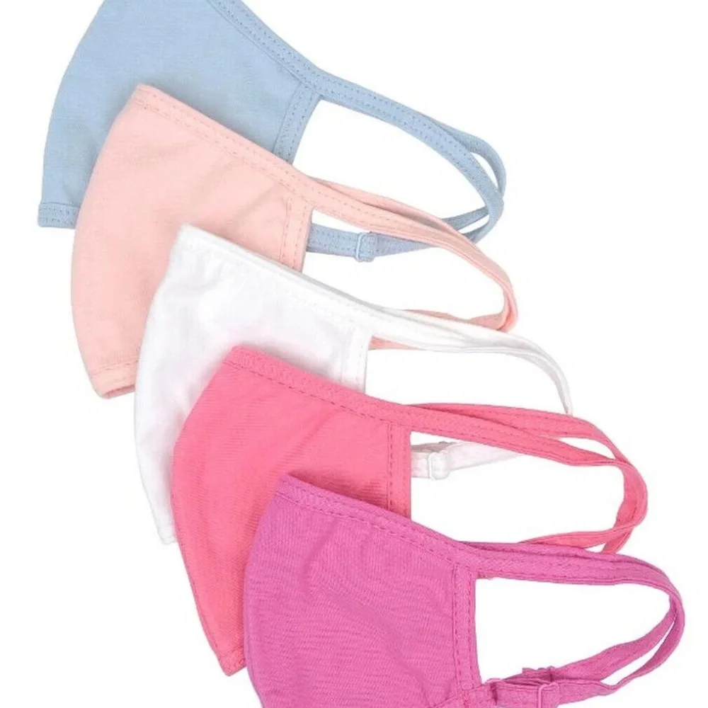 Sol and Selene Unisex Washable Cotton Face Masks - 5 Pack Assorted Colors
